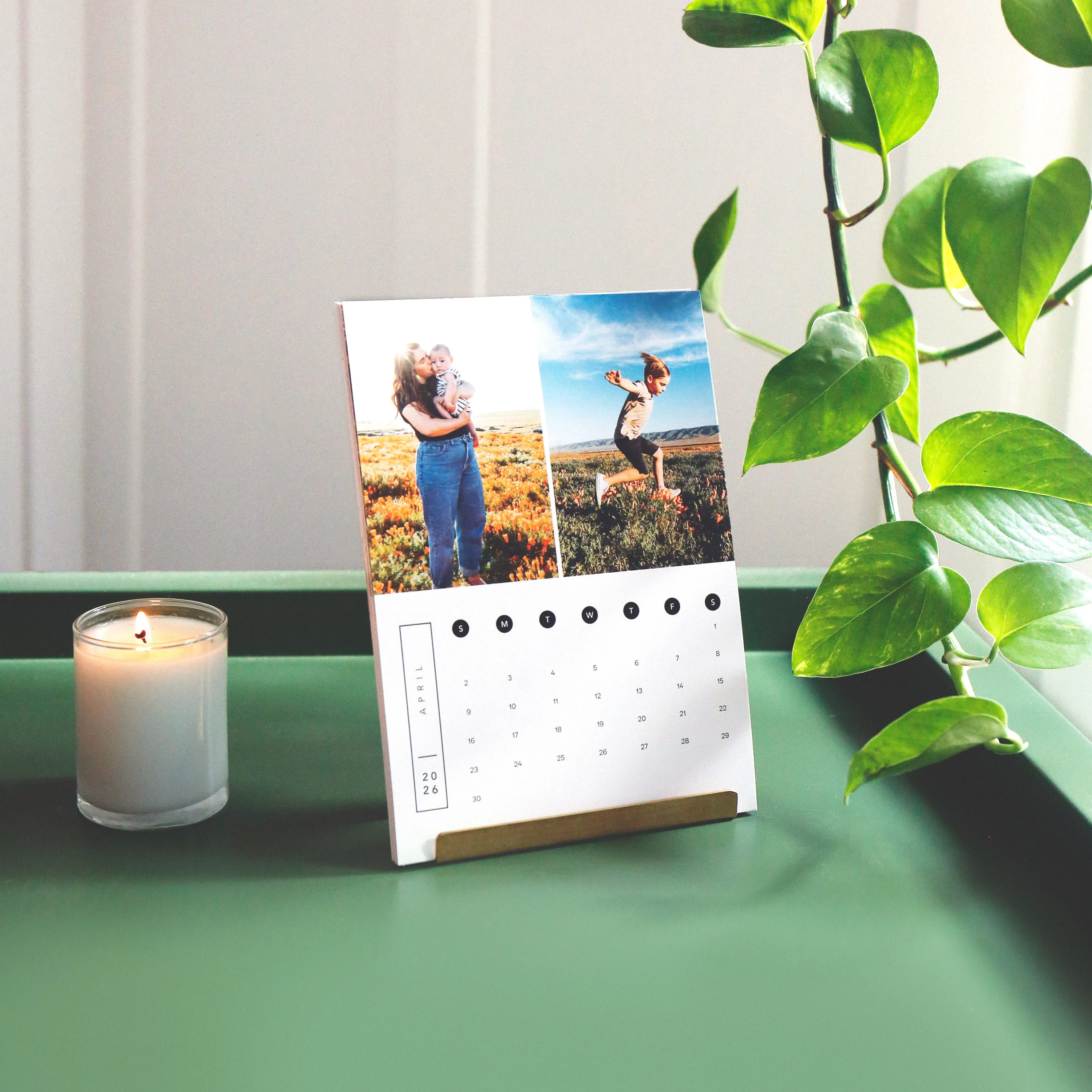 Monthly Calendar with Brass Stand - Image 9