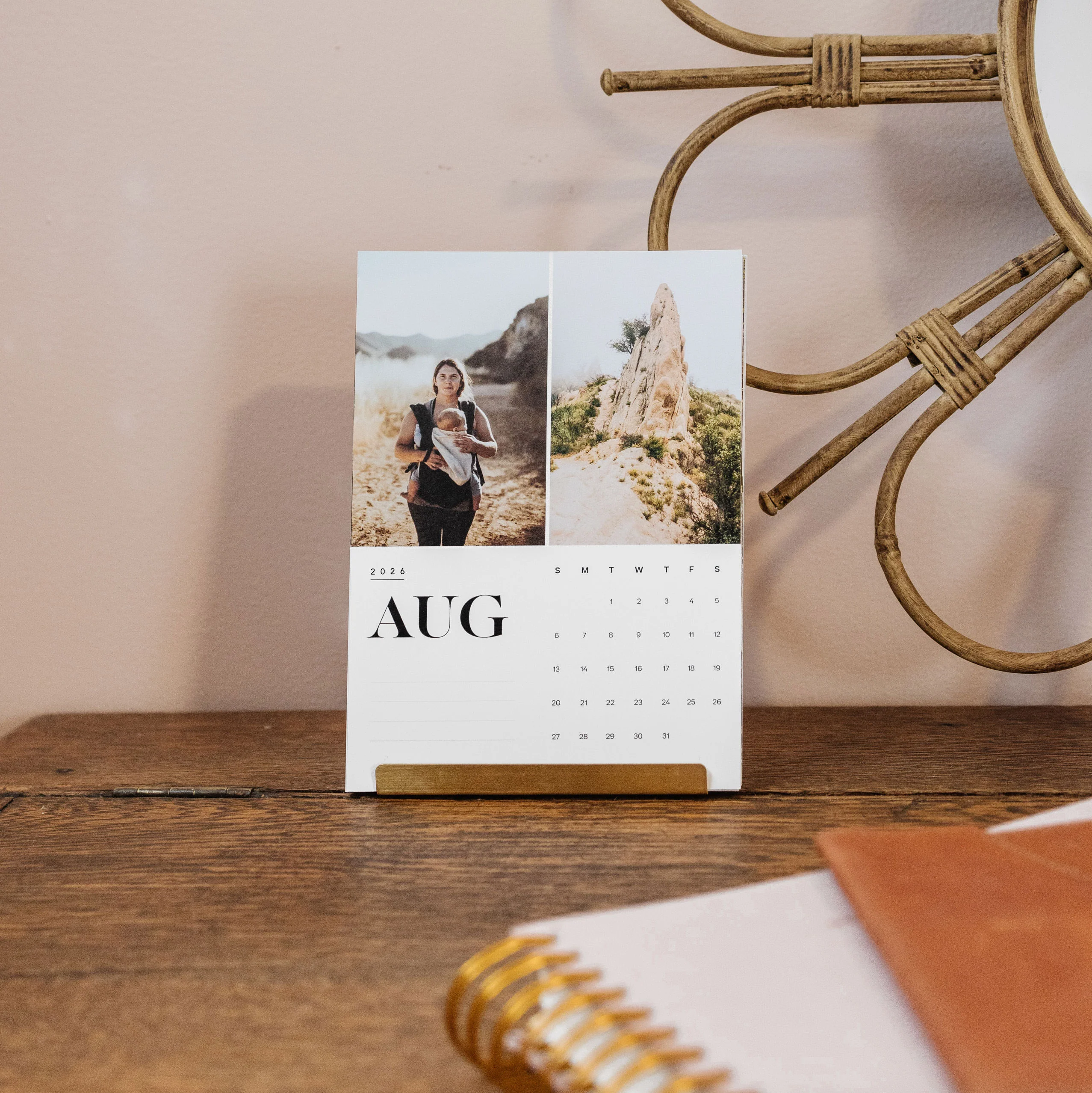 Monthly Calendar with Brass Stand - Image 10